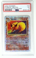 V1310: 2002: Flareon: 10/110: Reverse Foil: Legendary Collection: PSA 5: EX: 58187199